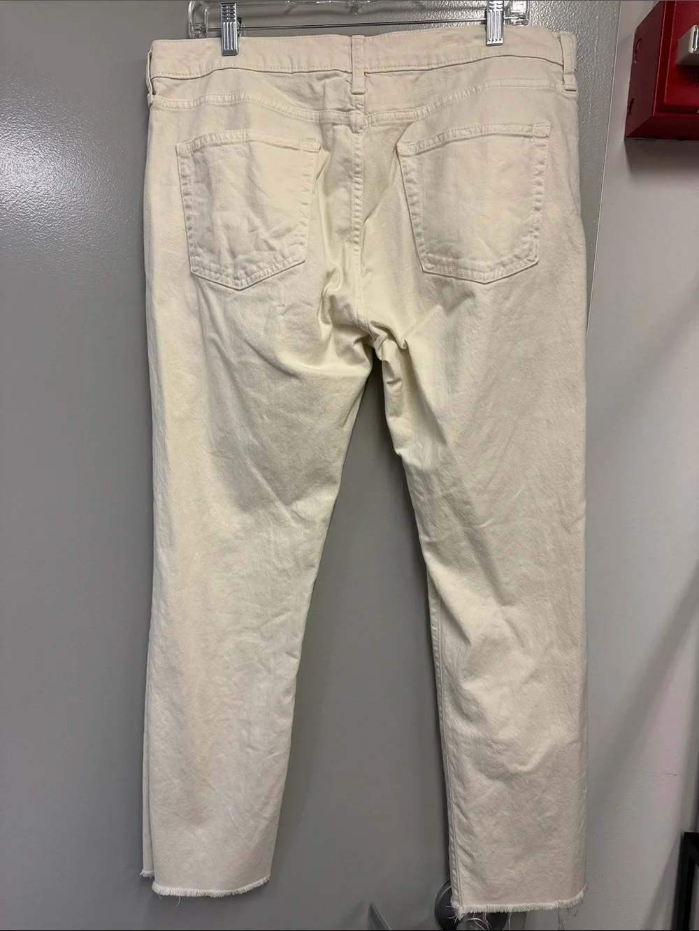 J. Crew Slim Straight Jeans in Cream